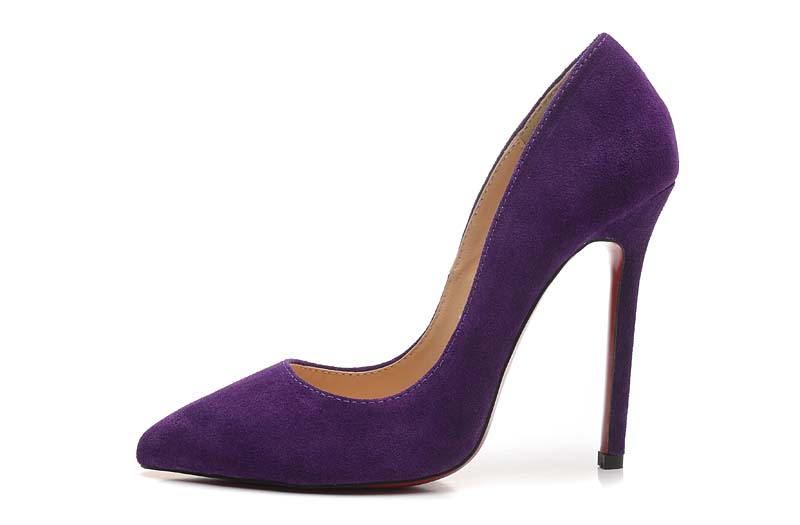christian louboutin 10cm chaussures de velours pourpre (5)